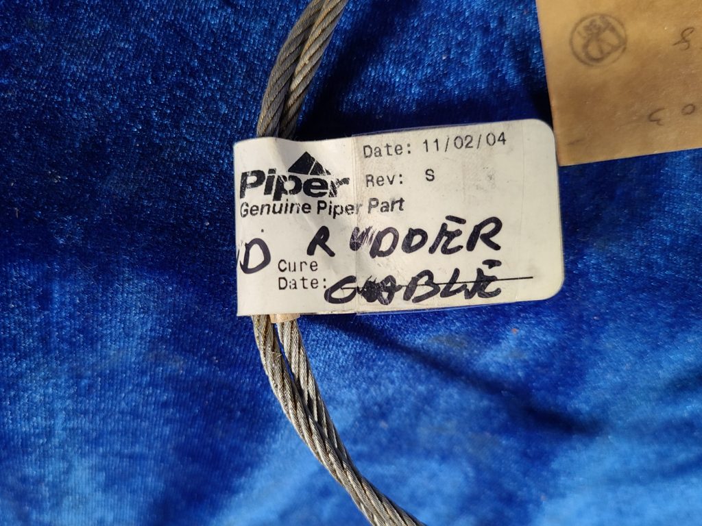 FORWARD RUDDER CABLE ASSY - NEW