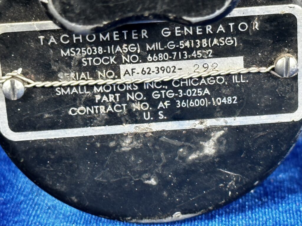 TACH GENERATOR (CORE) SMALL MOTORS INC.