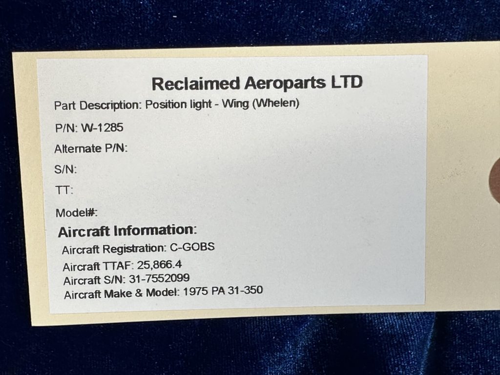 POSITION LIGHT - WING (WHELEN) POSITION LIGHT - WING (WHELEN)