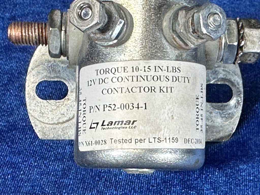 CONTACTOR SOLENOID - CONTINUOUS MASTER 12volt LAMAR