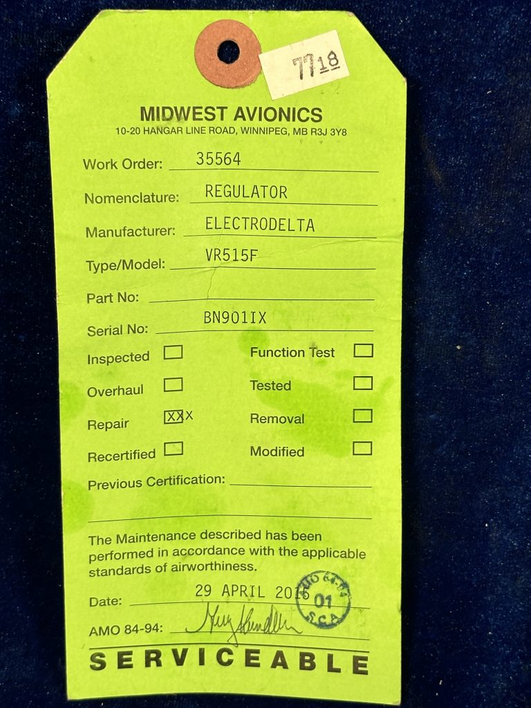 VOLTAGE REGULATOR 28v WITH REPAIR TAG (ELECTRODELTA) VOLTAGE REGULATOR 28v WITH REPAIR TAG (ELECTRODELTA)