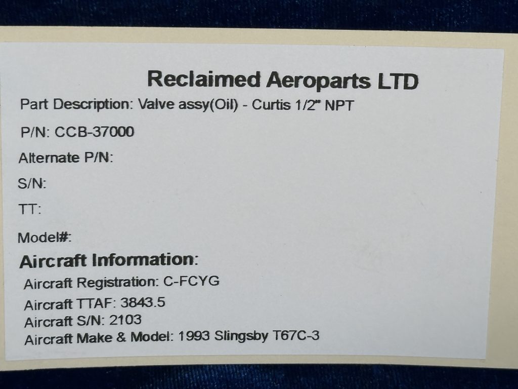 VALVE ASSY - OIL .5in NPT (CURTIS)