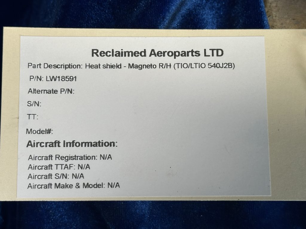 HEAT SHIELD - MAGNETO RH (TIO-LTIO 540J2B)