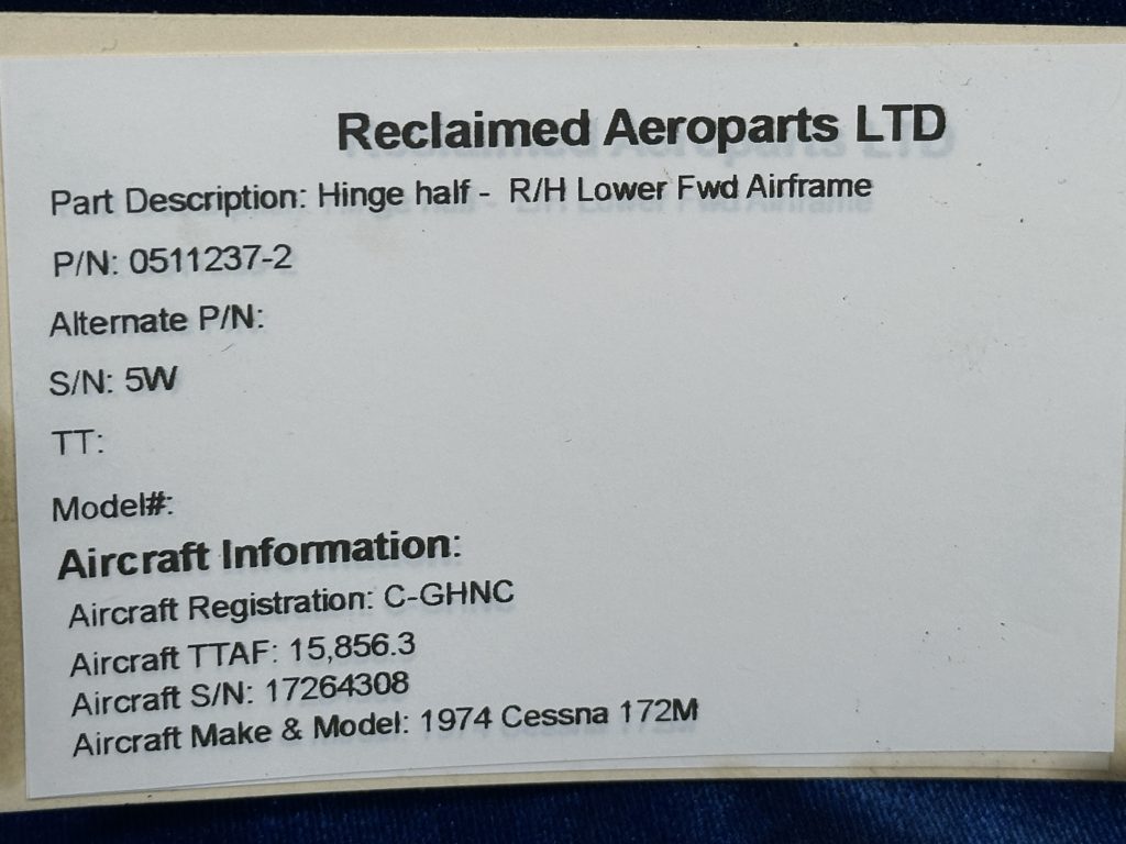 HINGE HALF - RH UPPER FWD AIRFRAME HINGE HALF - RH UPPER FWD AIRFRAME