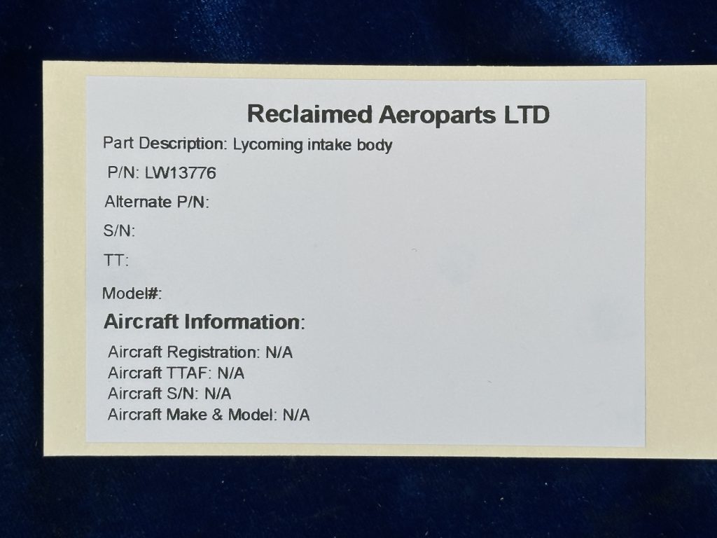 INTAKE BODY (LYCOMING)