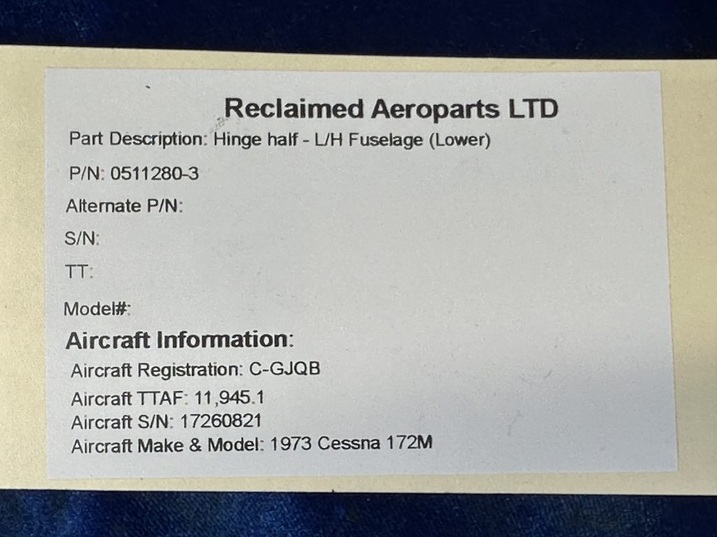 HINGE HALF - LH FUSELAGE LOWER