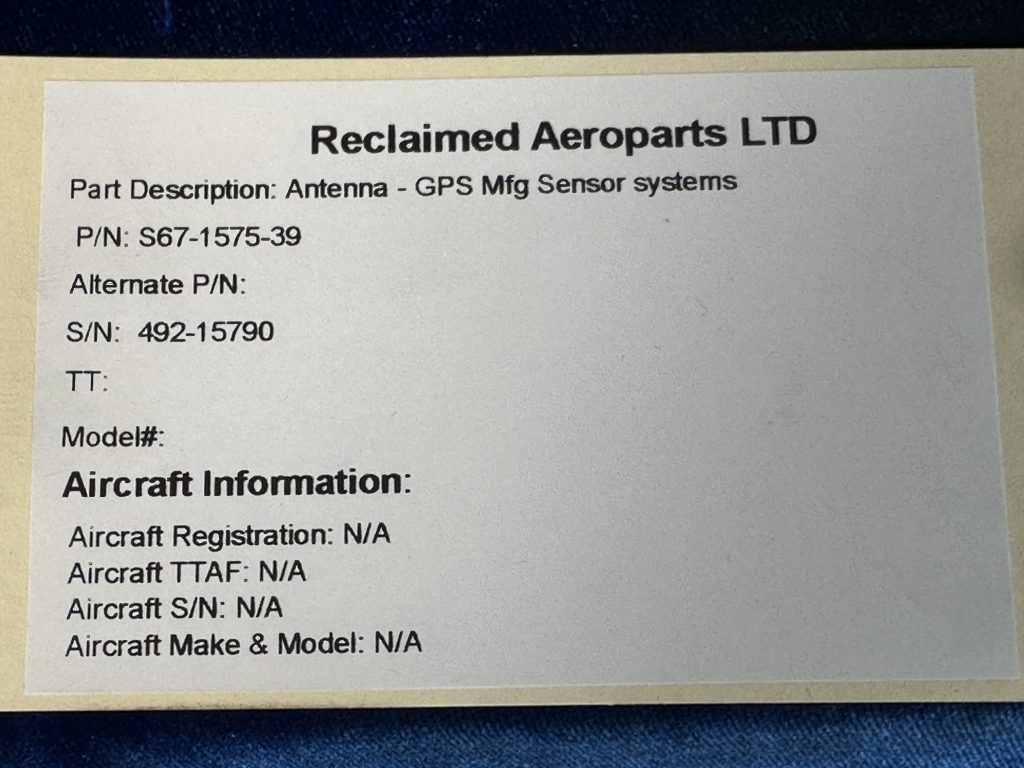 ANTENNA - GPS (SENSOR SYSTEMS)