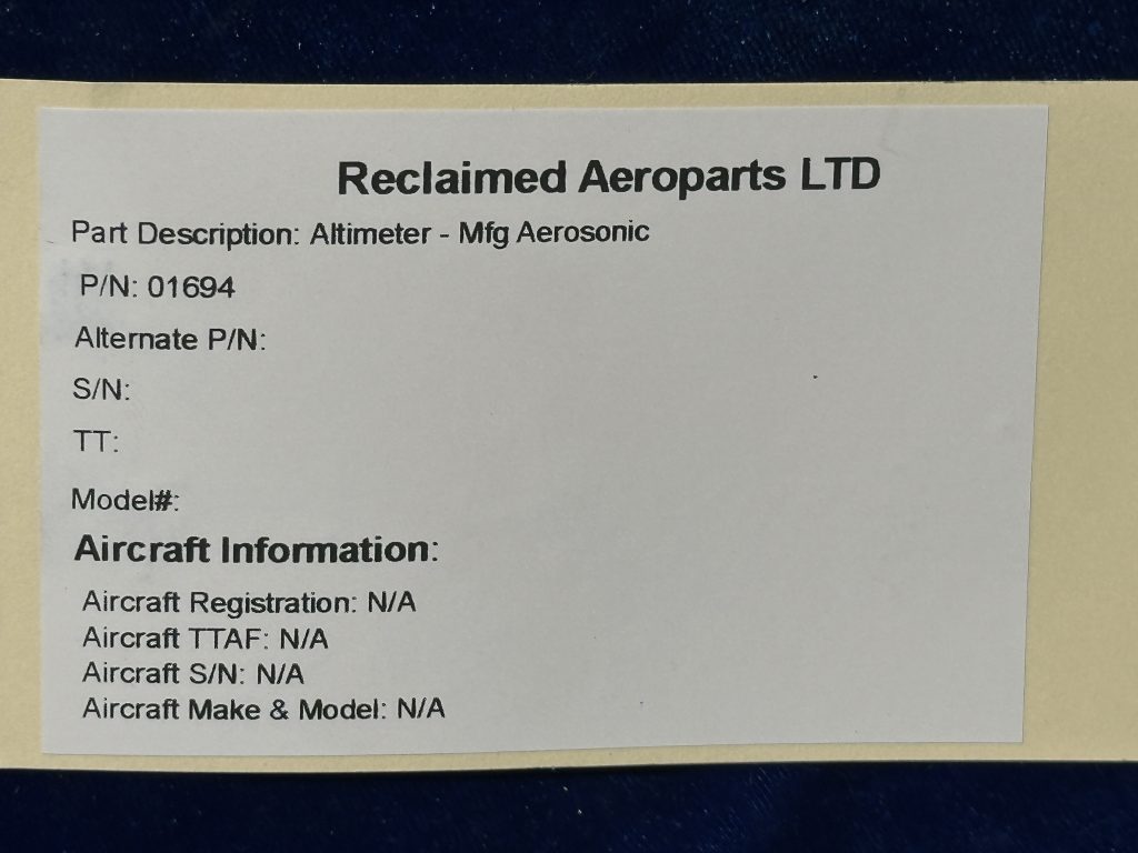 ALTIMETER (AEROSONIC)