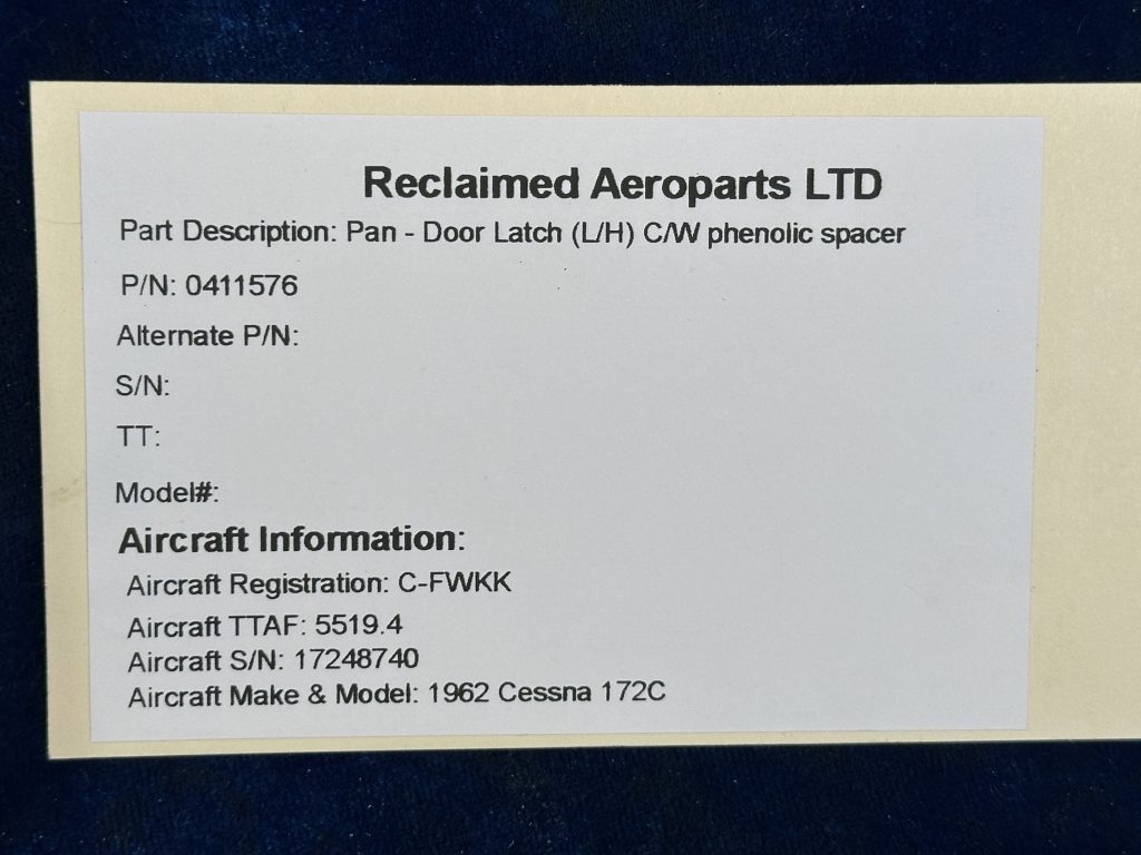 PAN - DOOR LATCH LH + PHENOLIC SPACER