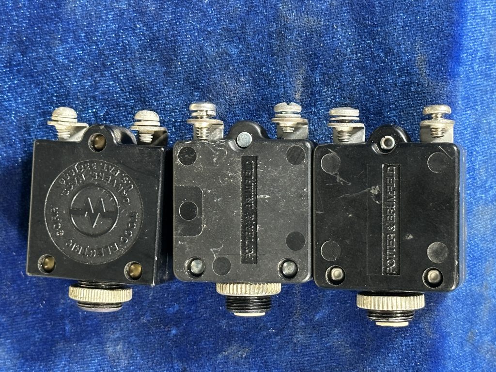 CIRCUIT BREAKERS (QTY 3) 1, 2, 10 amp (POTTER)