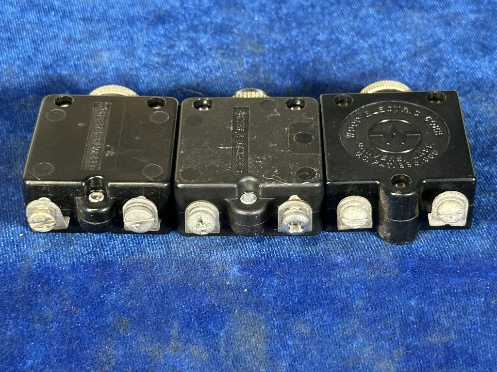 CIRCUIT BREAKERS (QTY 3) 1, 2, 10 amp (POTTER)