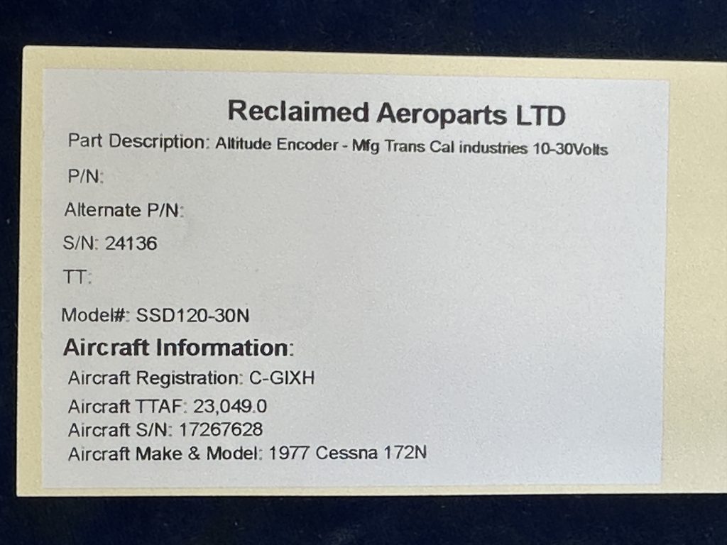 ALTITUDE ENCODER 10-30 volts(TRANS CAL INDUSTRIES)