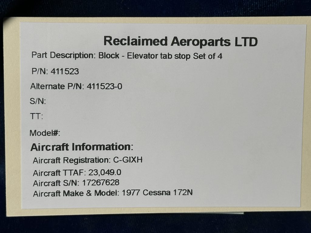 BLOCK - ELEVATOR TAB STOP (SET OF 4)