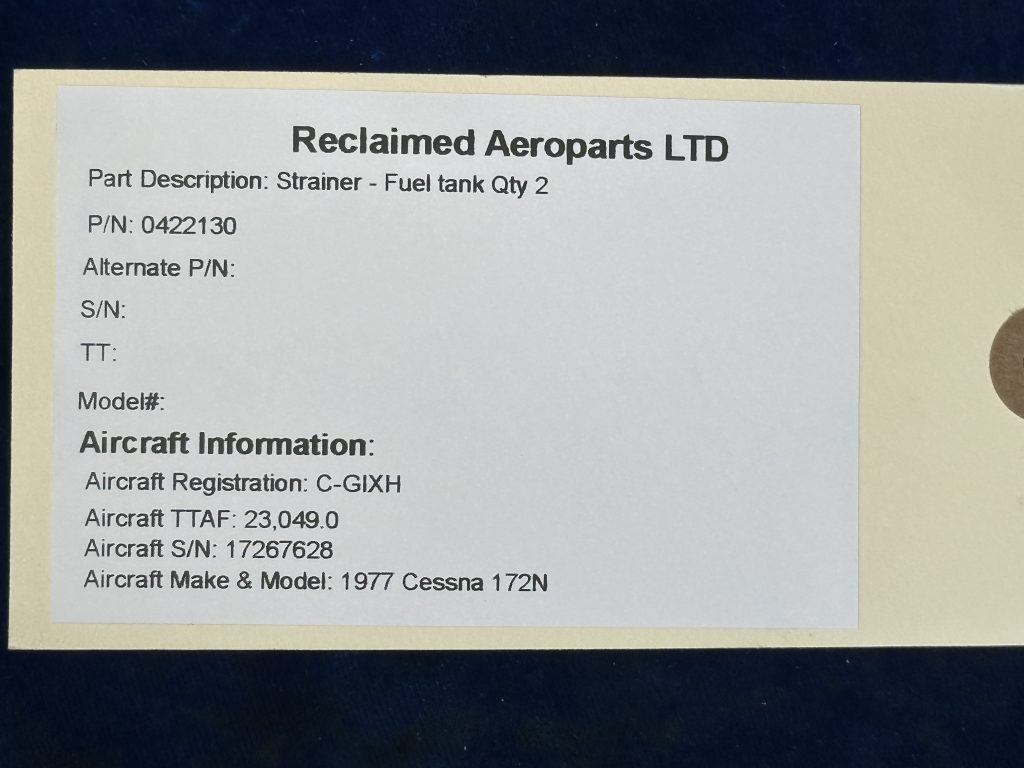 STRAINER - FULE TANK QTY 2