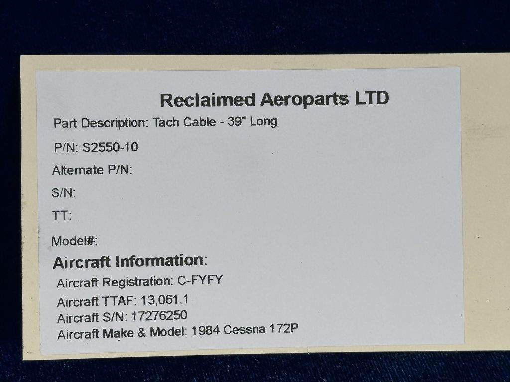 TACH CABLE - 39in LONG