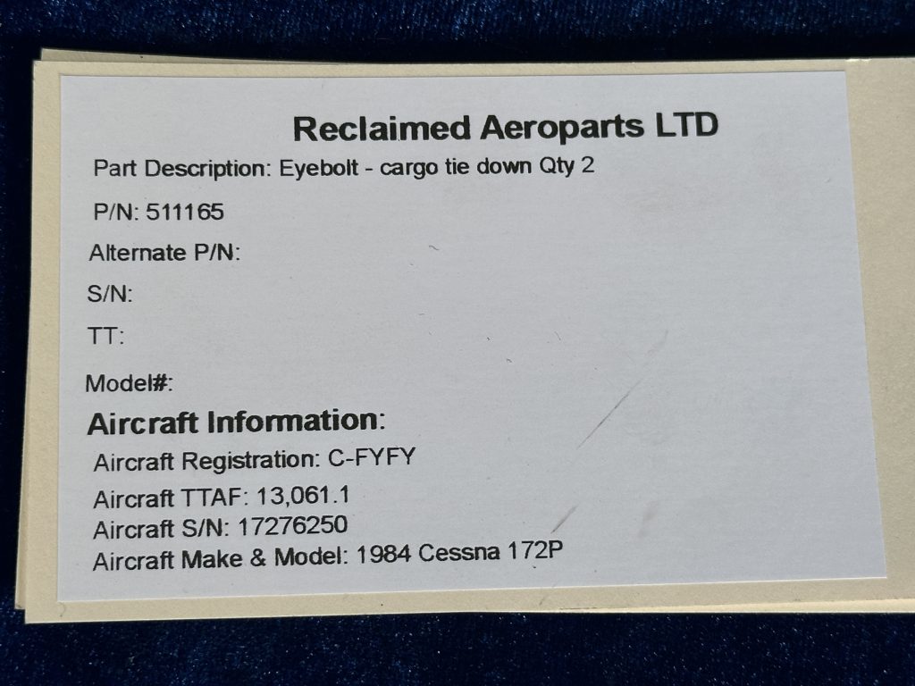 EYEBOLT - CARGO TIE DOWN SET OF 2 EYEBOLT - CARGO TIE DOWN SET OF 2