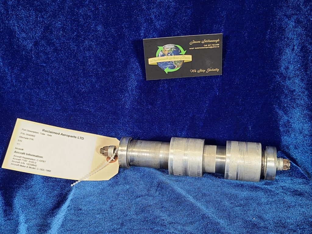 TUBE - AXLE WITH STUD, FERRULES (2) AND SPACERS (2)