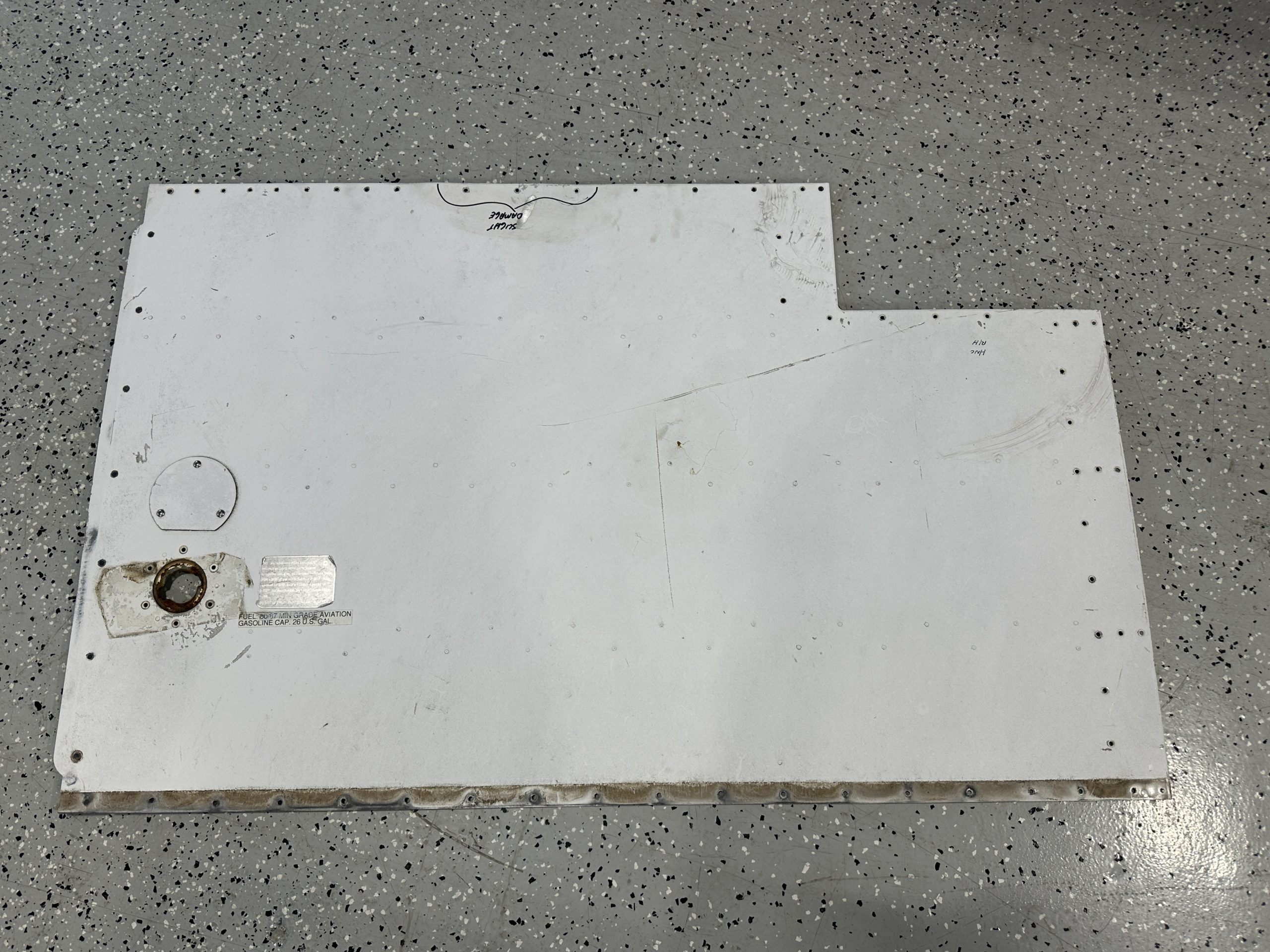 COVER ASSY - TANK WELL RH (LONG RANGE) MINOR DAMAGE