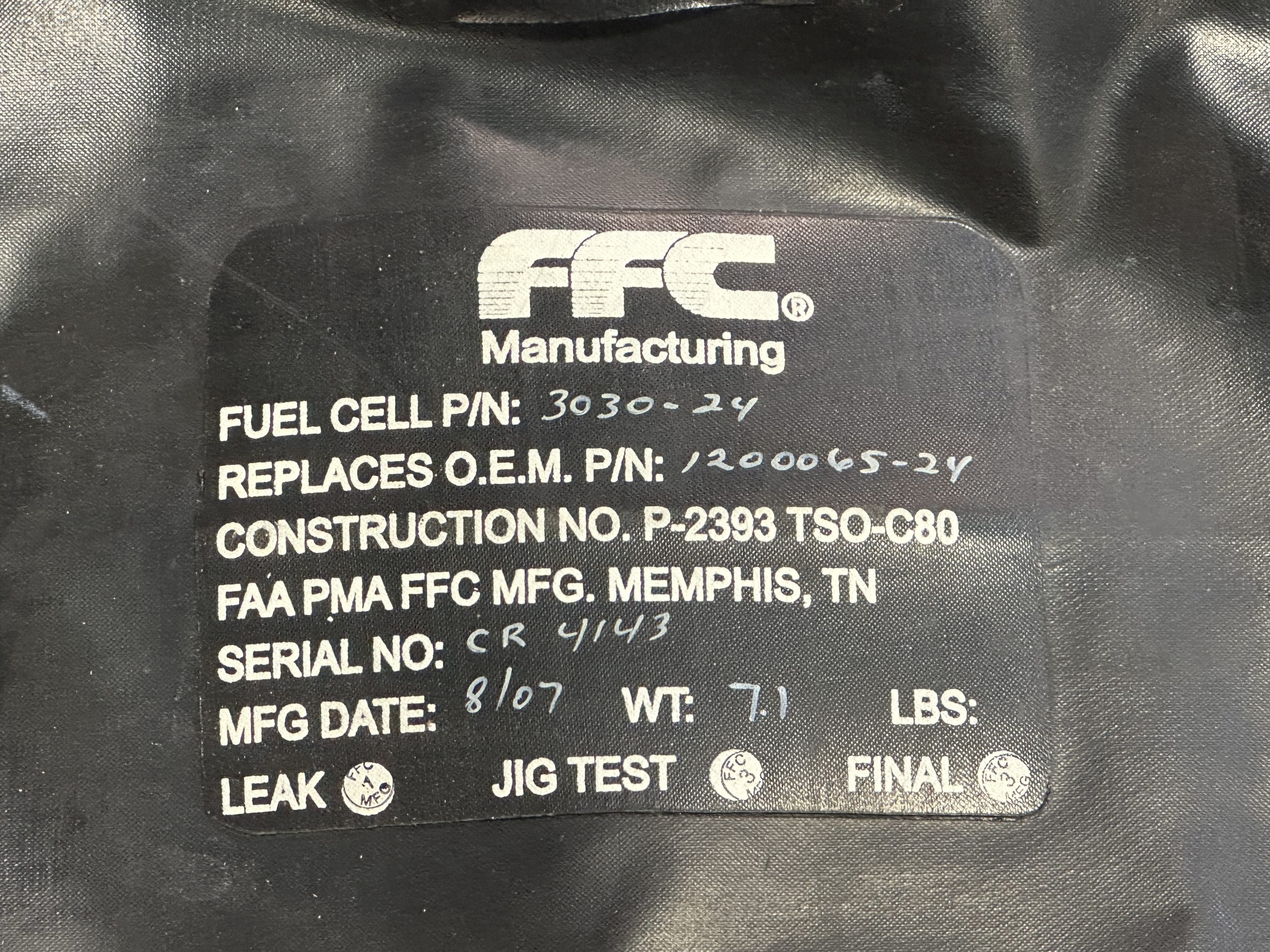 TANK ASSY - EXTENDED RANGE FUEL RH (FFC)