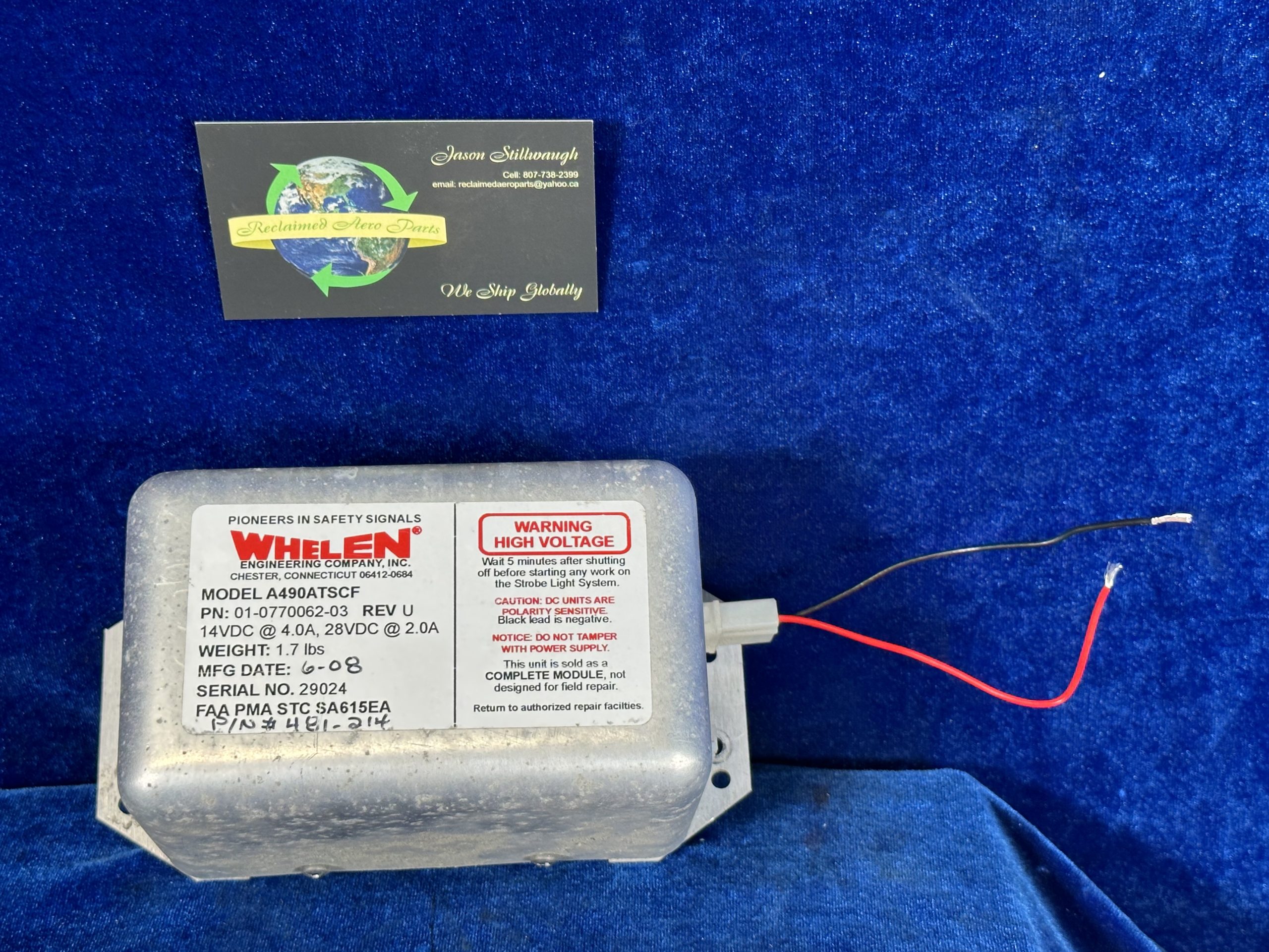 WHELEN STROBE POWER PACK (TESTED WORKING)