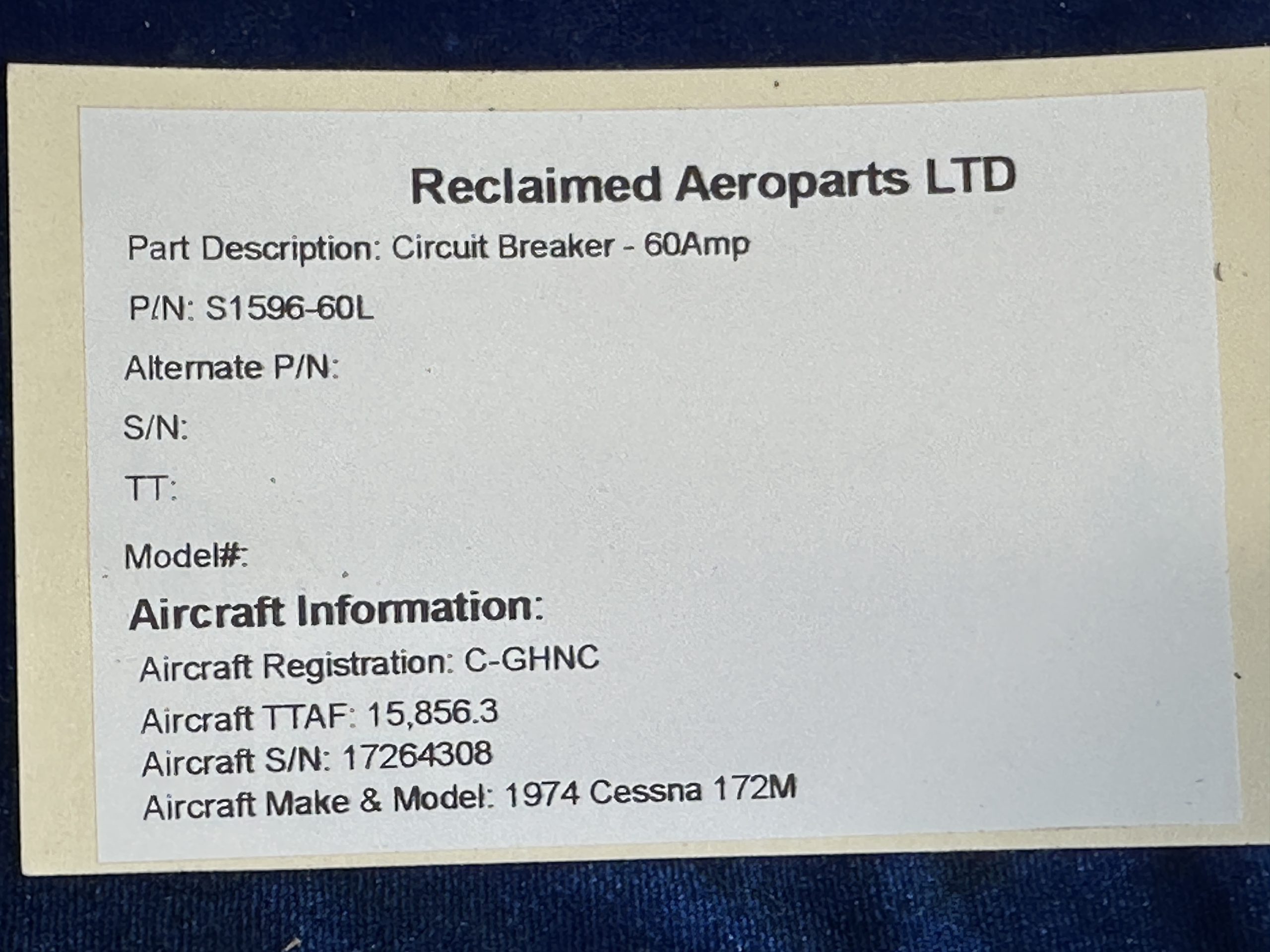 CIRCUIT BREAKER - 60amp