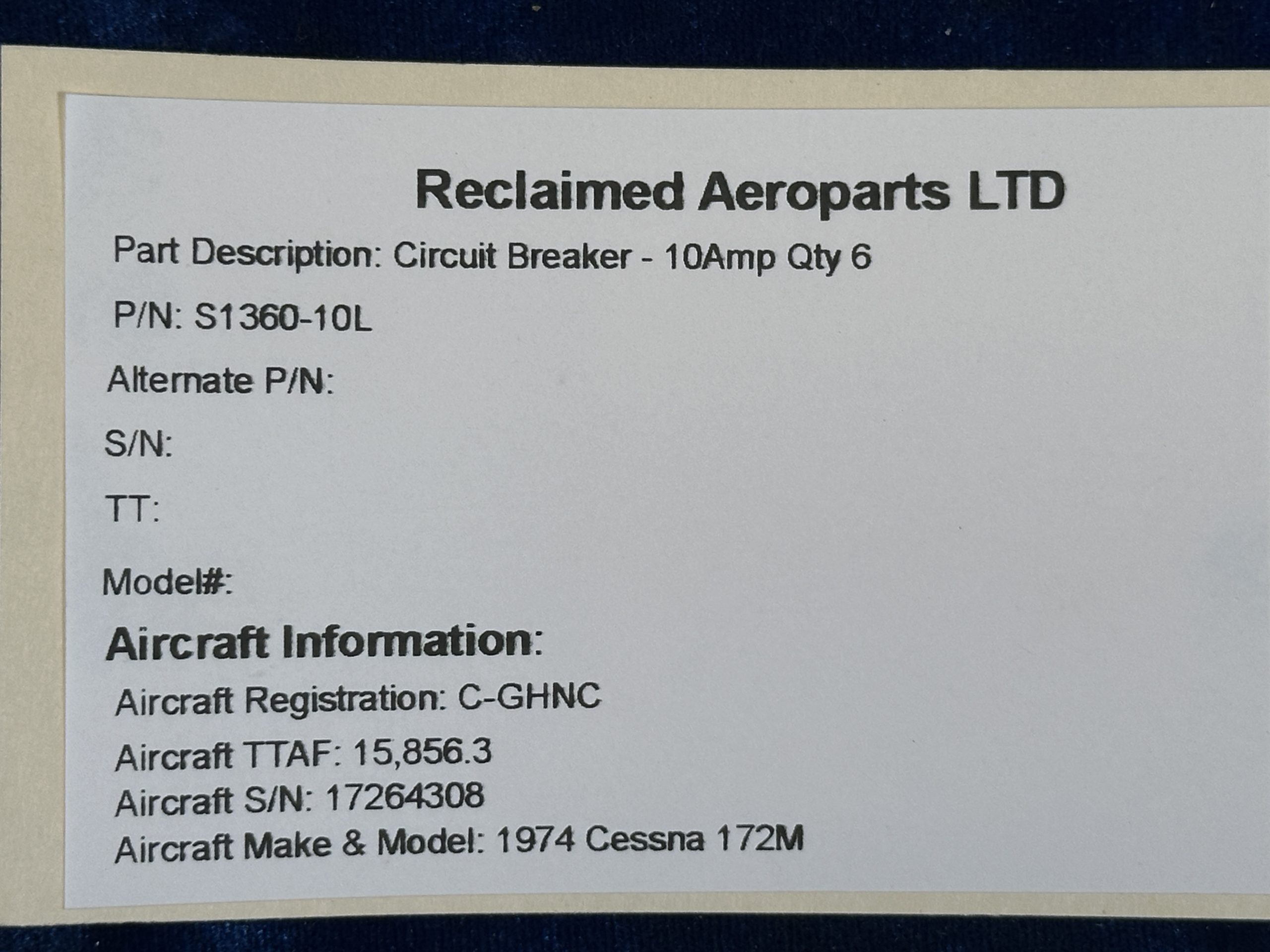 CIRCUIT BREAKER - 10amp (QTY 6)