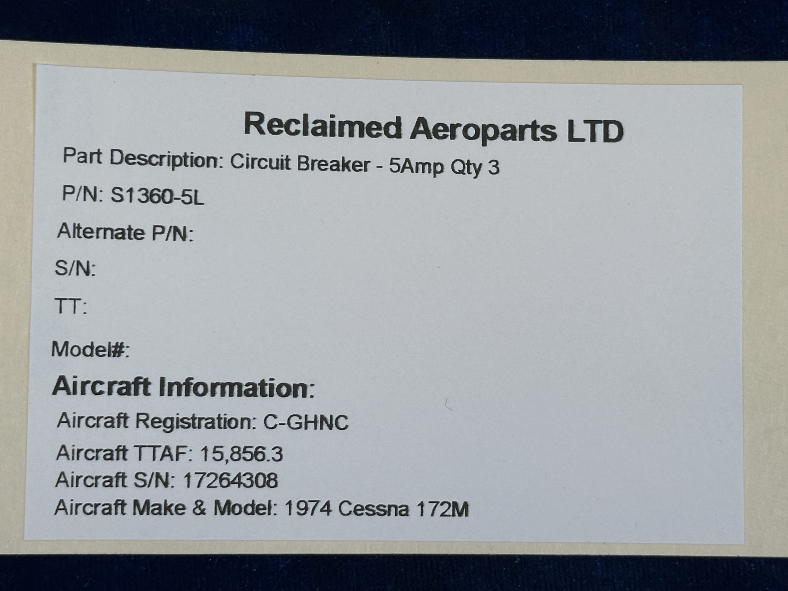 CIRCUIT BREAKER - 5amp (QTY 3)