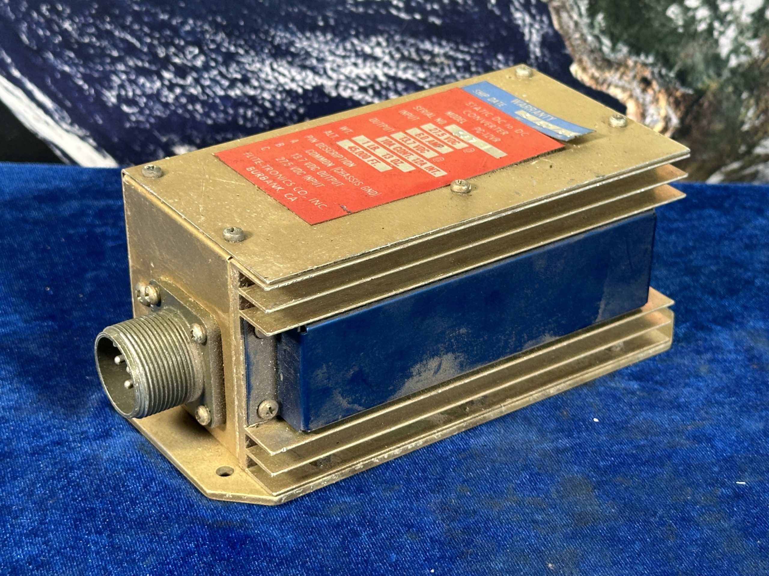 STATIC CONVERTER 27.5v INPUT 13.7v OUTPUT (FLITE-TRONICS CO)
