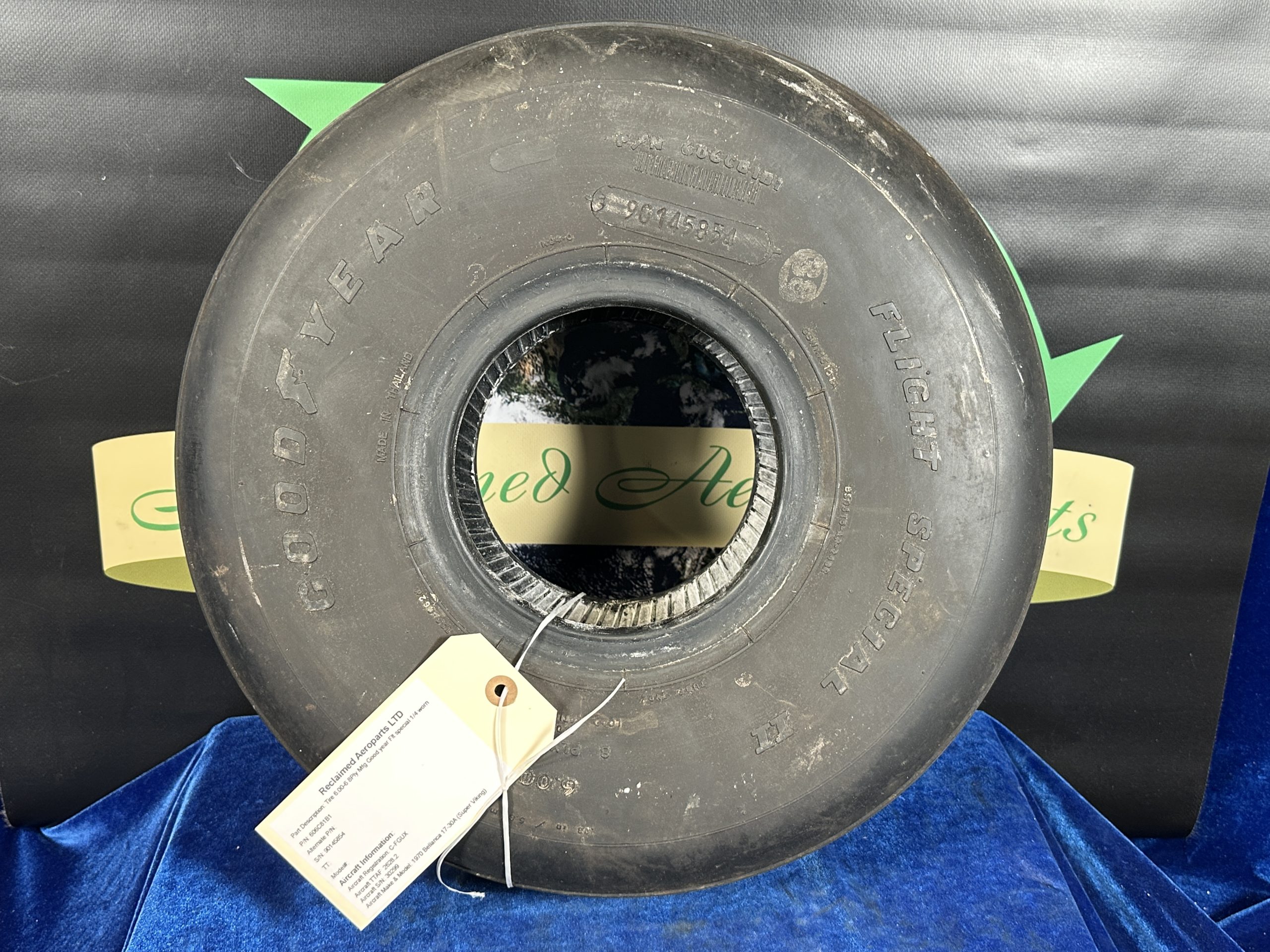 TIRE 6.00-6 8 PLY FLIGHT SPECIAL (GOODYEAR) 1/4 WORN